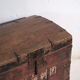 Antique iron-reinforced pine wood chest – China, circa 1900