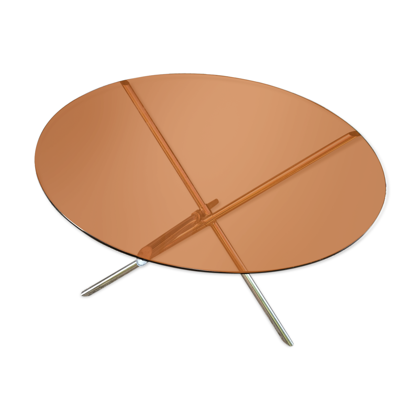 Glass round dining table