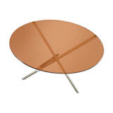 Glass round dining table