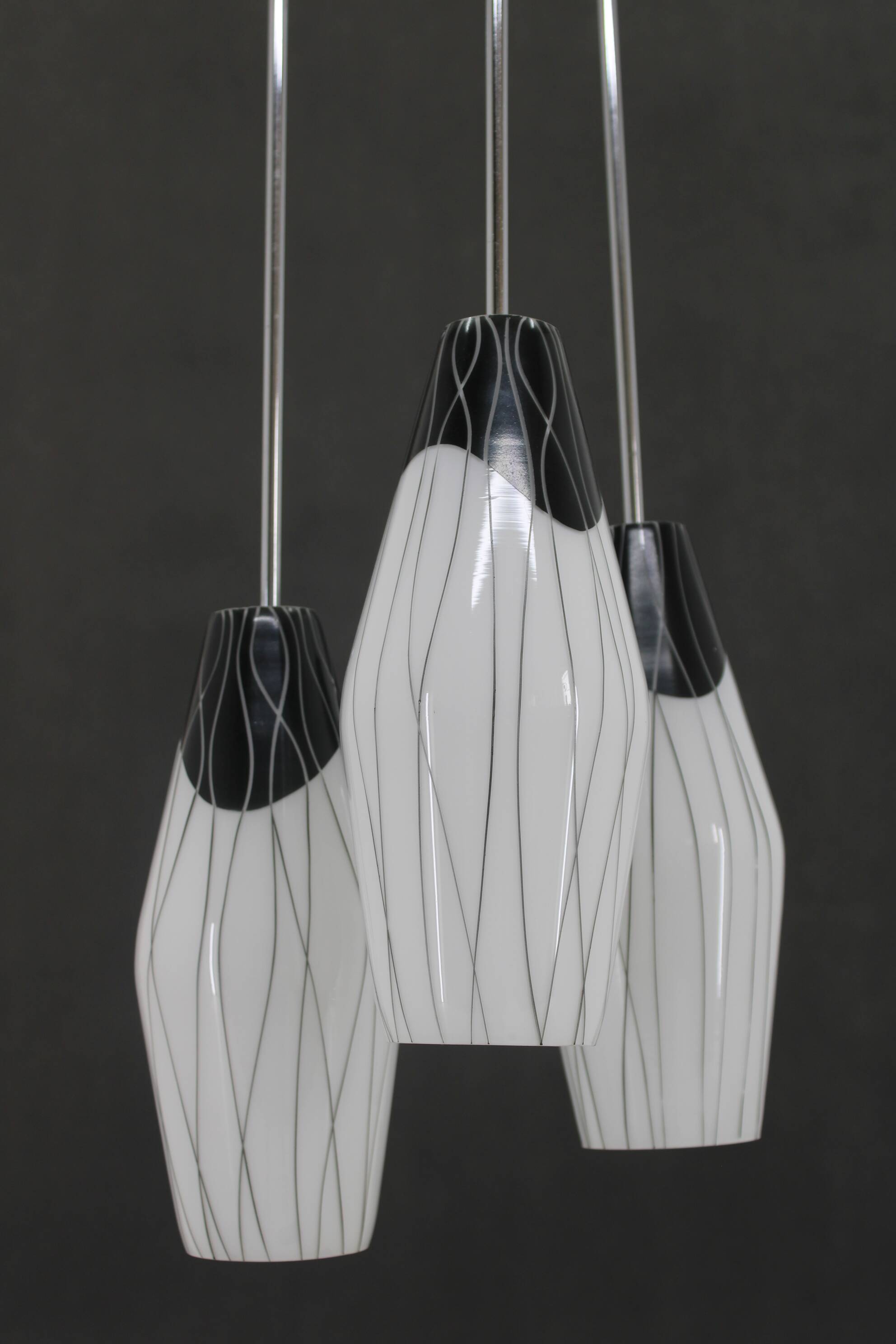 1970s Glass Pendant , Czechoslovakia