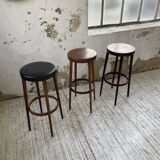 Set of three high bistro stools