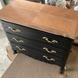 Patinated black dresser