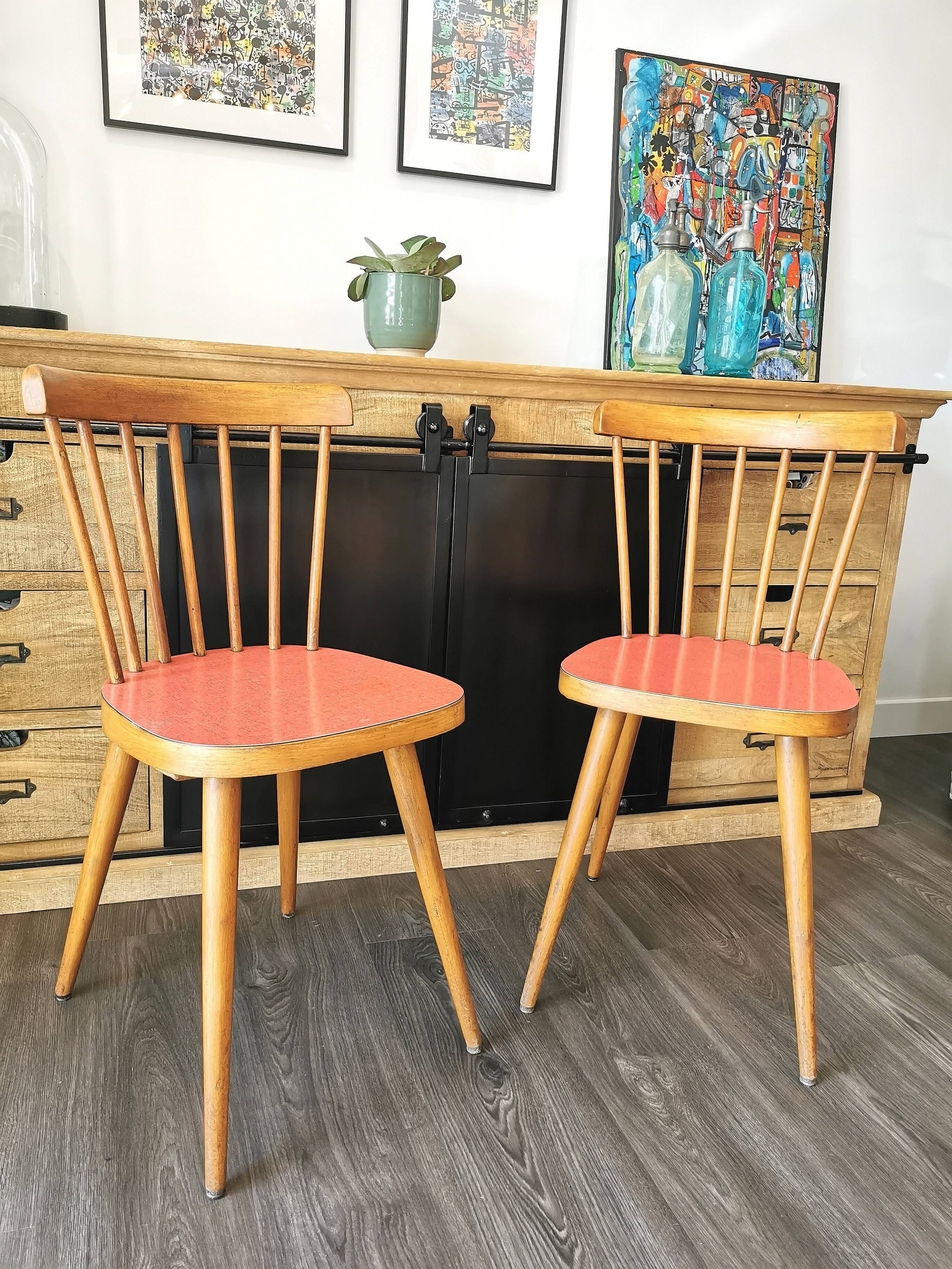 Paire de chaises bistrot Baumann