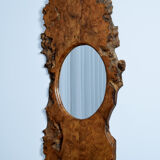 Brutalist burl mirror, 1970