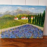 Oil painting, Provençal landscape
