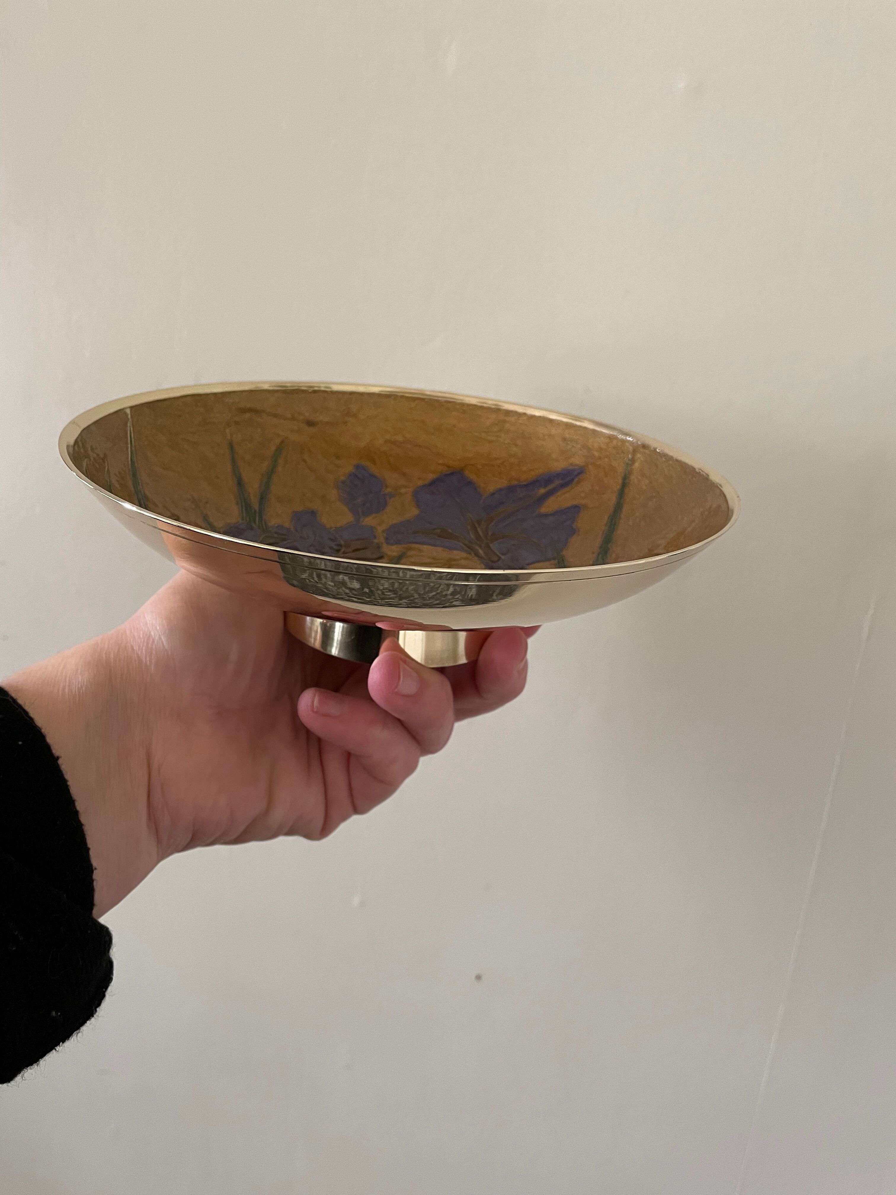 Cloisonné enamel dish 70s