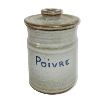 Pot à épices poivre en grès