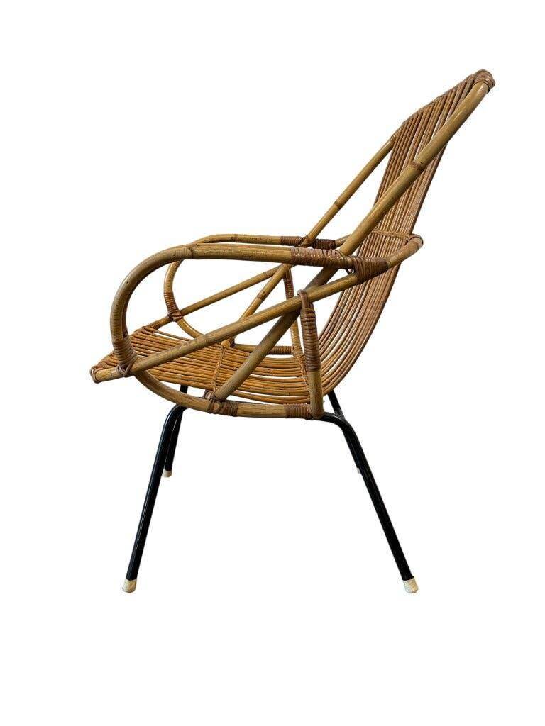 Vintage rattan armchair Rohé Noordwolde