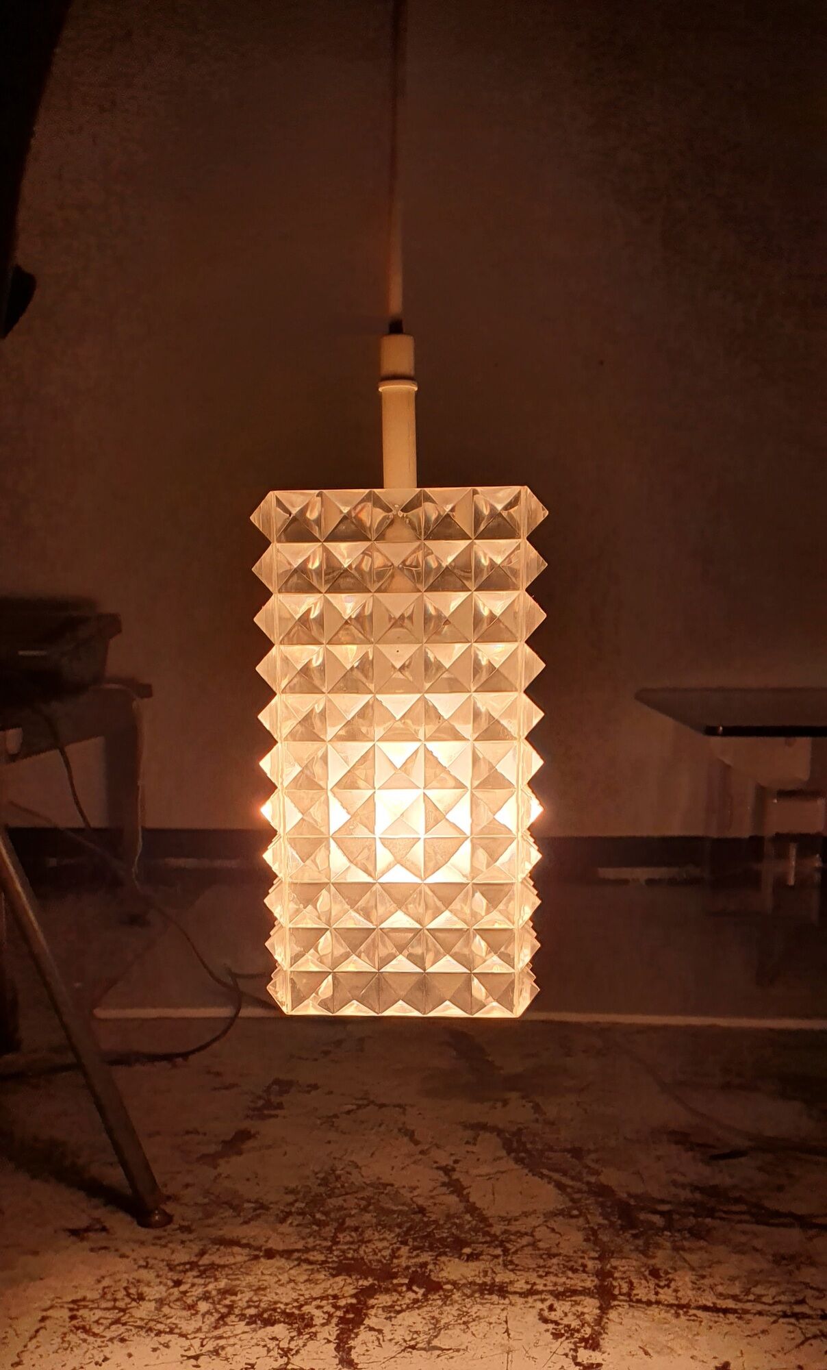 Diamond ceiling lamp design Aloys Gangkofner edition Erco