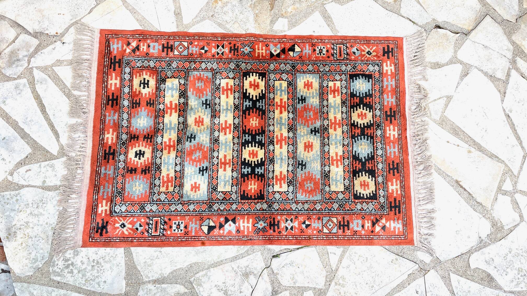 Vintage silk and cotton carpets