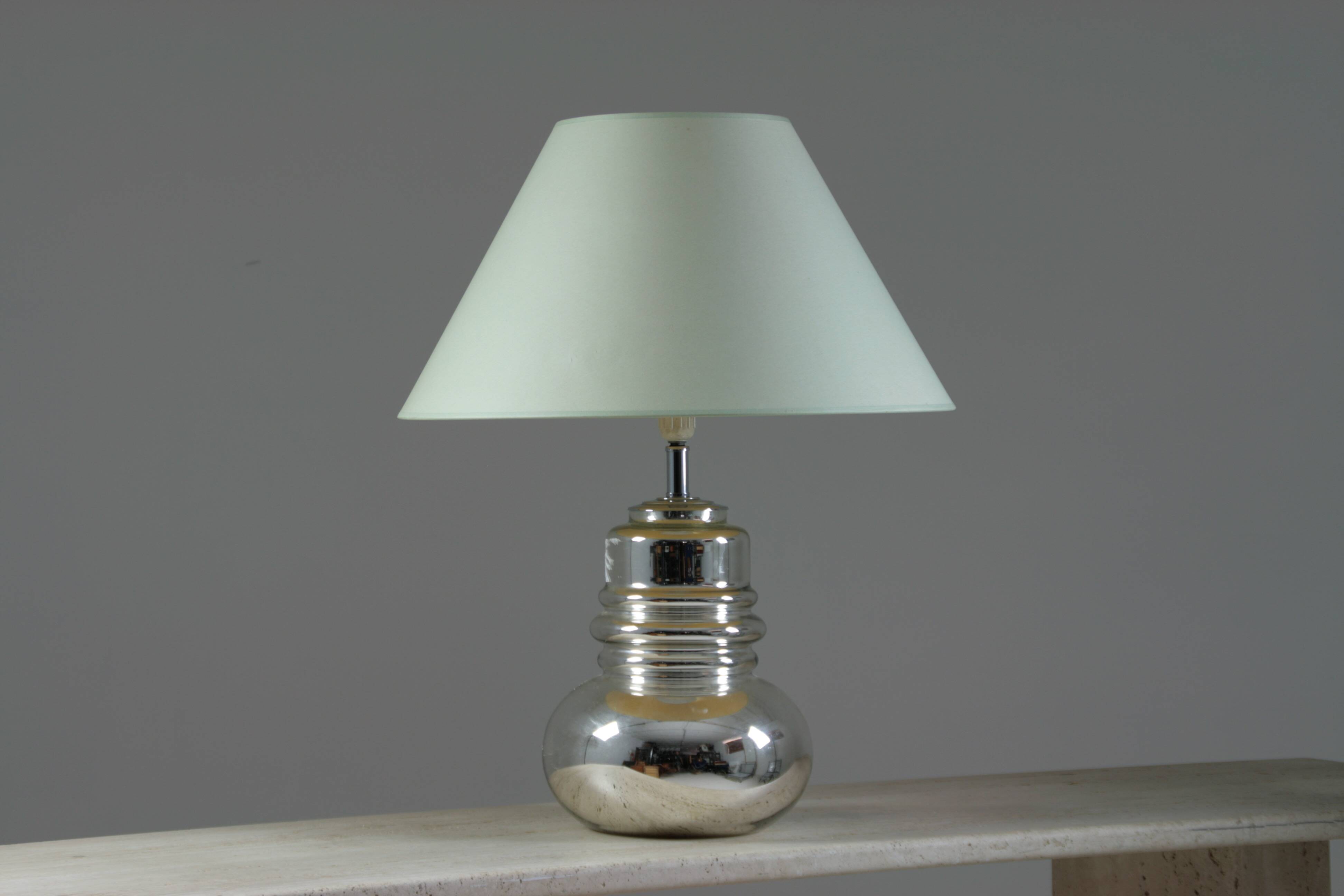 Vintage eglomisé glass lamp, 1970