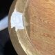 Wooden mirror painted gold
