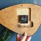 Vintage formica clock asymmetrical silent wall clock "Golden yellow Jaz"