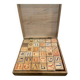 Wooden Alphabet Cubes Set - Vintage