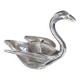Vintage swan pocket in crystal from Vannes 1970
