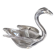 Vintage swan pocket in crystal from Vannes 1970