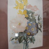 Engraving of flowers