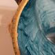 Vintage turquoise decorative vase – Mediterranean artisanal earthenware