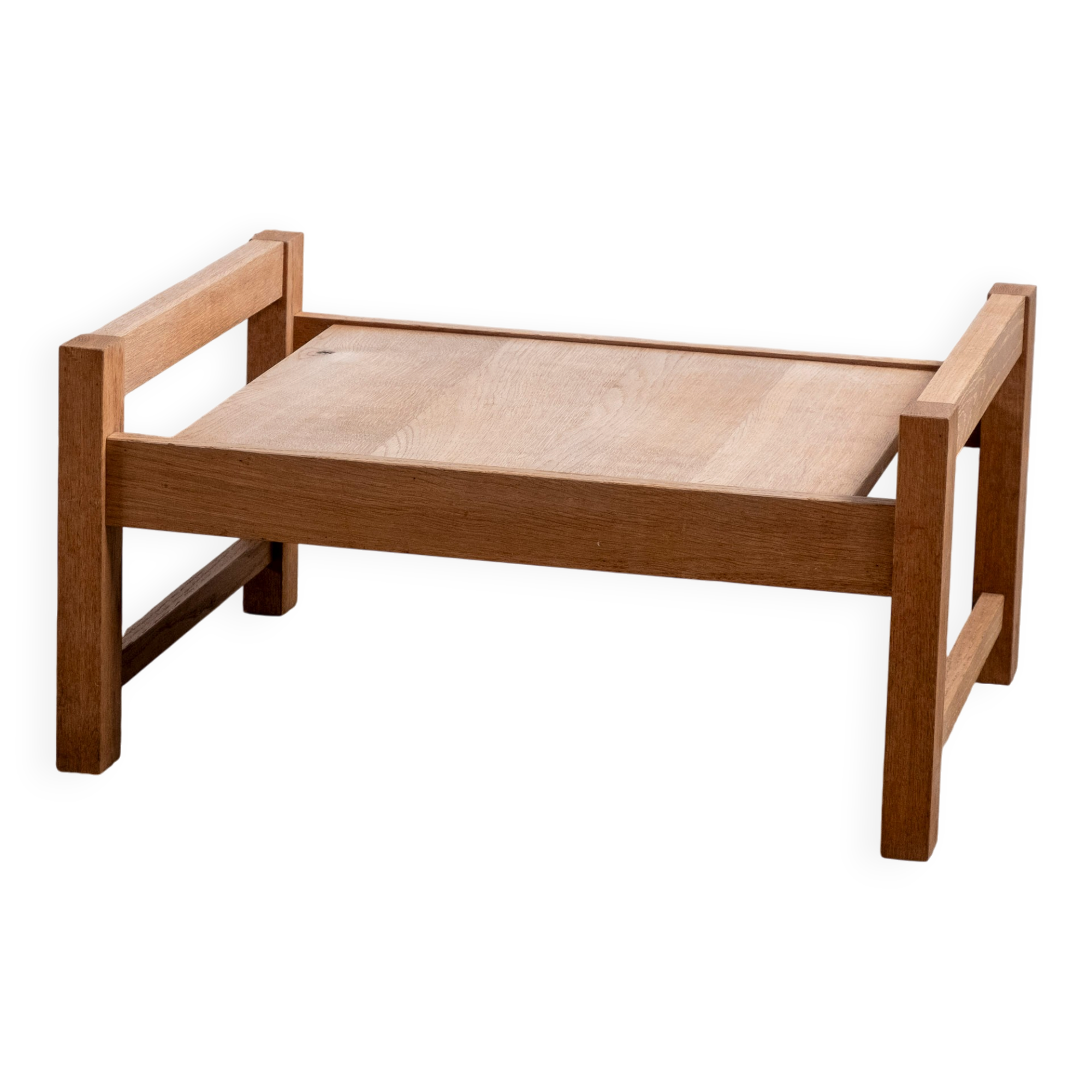 Table de plateau en chêne, années 1960, Van Den Berghe Pauvers, Belgique