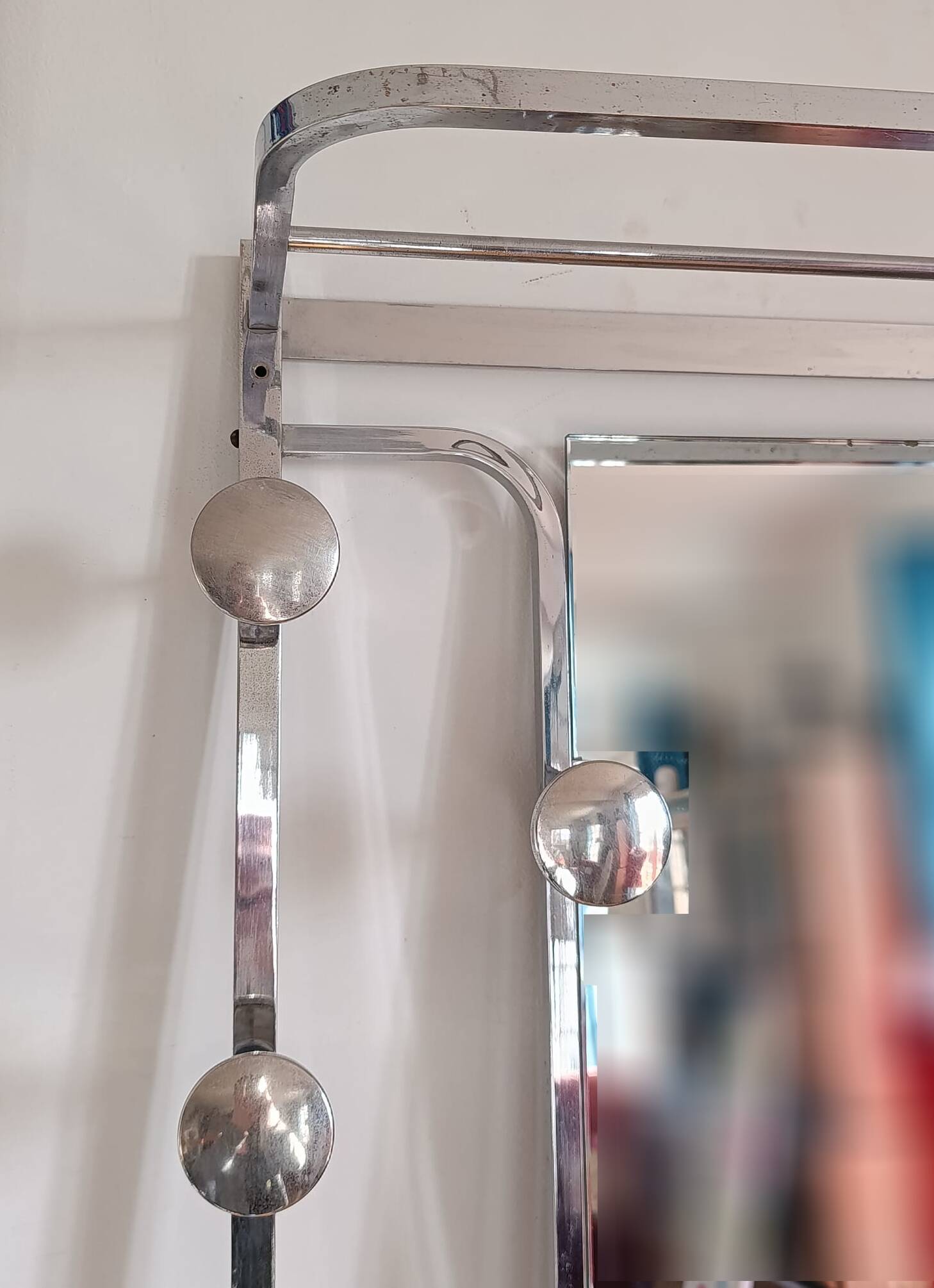 Vintage coat rack / hanger in chrome brass - Art Deco