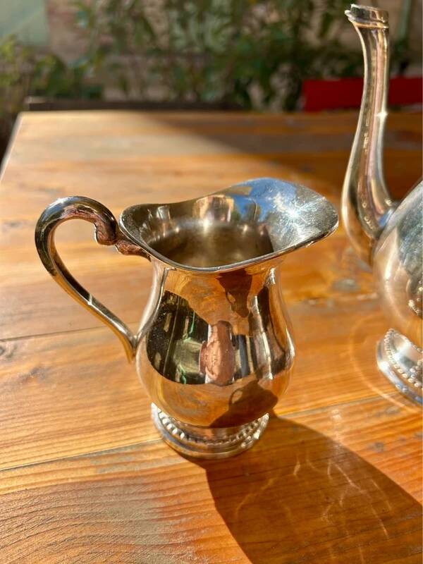 Silver-plated metal coffee service