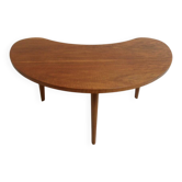 Table basse en forme de lune de style milieu de siècle