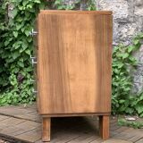 Art Deco chest of drawers in raw walnut burl