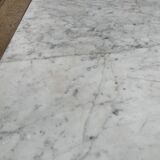 Walnut and marble bistro table 1890