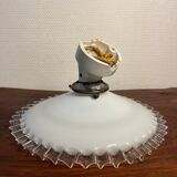 Porcelain wall light with opaline