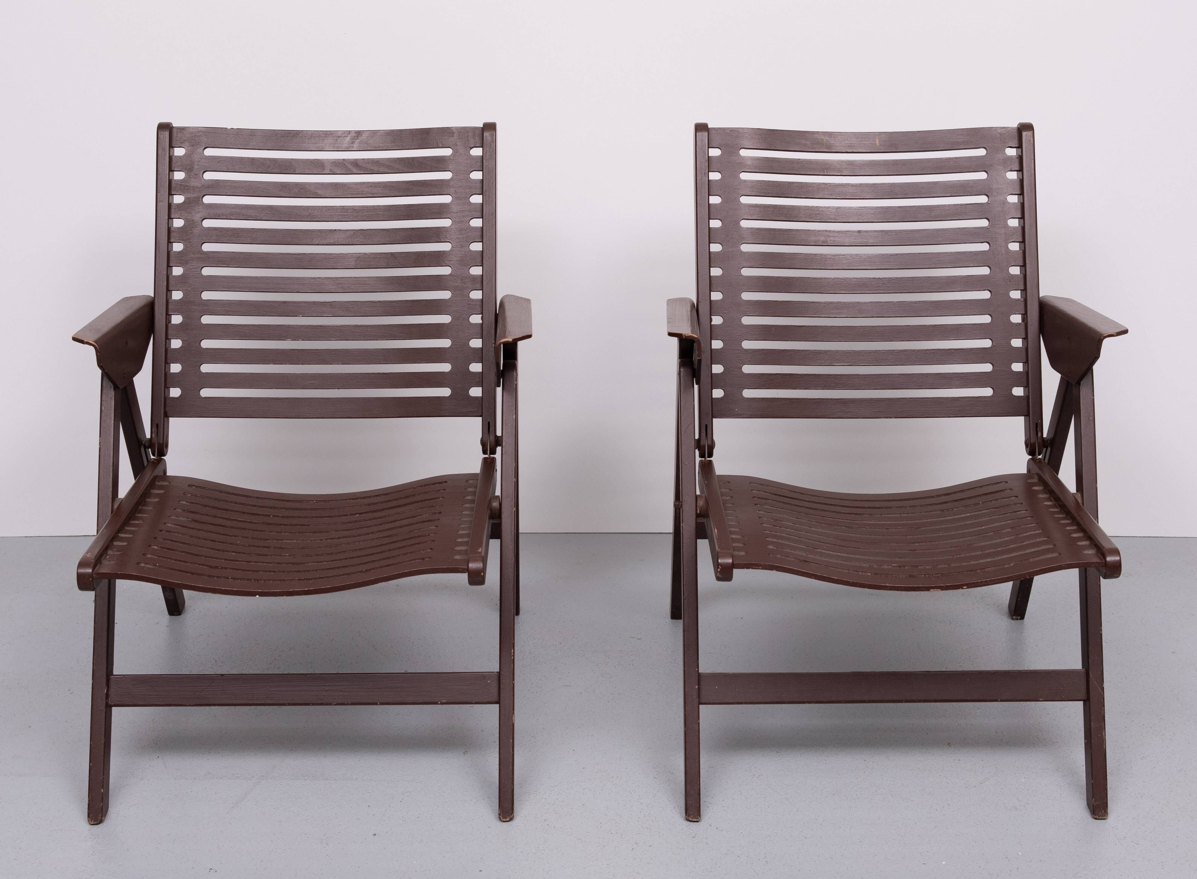 Vintage Rex multiplex folding chairs Niko Kralj, Joegoslavië 1950