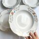 Lot de 4 assiettes creuses vintage Sarreguemines modèle Béarn fleurs