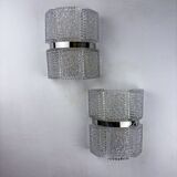 Pair of sconces by Kaiser Leuchten, frosted glass, Germany, 1960