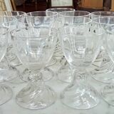 Set of 14 Saint Louis crystal aperitif glasses