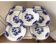 Set of 7 soup plates, Grand Bouquet Boch-Frères Keramis, 19th century