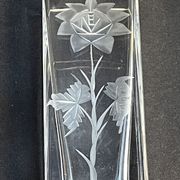 Cristallerie de Vannes le Châtel - Vannes Cristal France - Square vase - Cut crystal