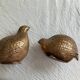 Pair of Art Deco copper quails