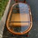 Ensemble en rotin table + 2 fauteuils vintage 1980
