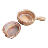 Vintage fondue pot and frying pan set