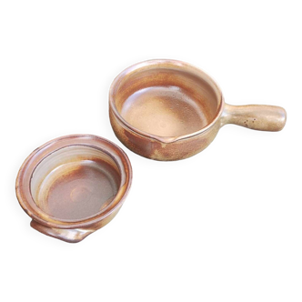 Vintage fondue pot and frying pan set
