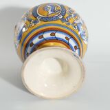 Large Hand-Painted Ceramic Double Handled Vases,  France, Set of 2