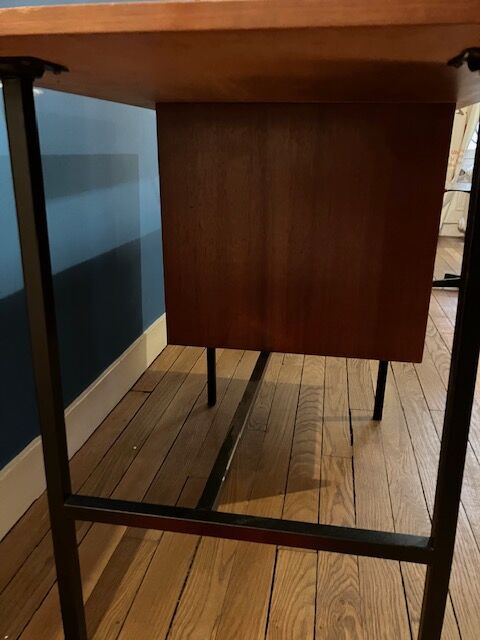Vintage desk 60s wood and metal