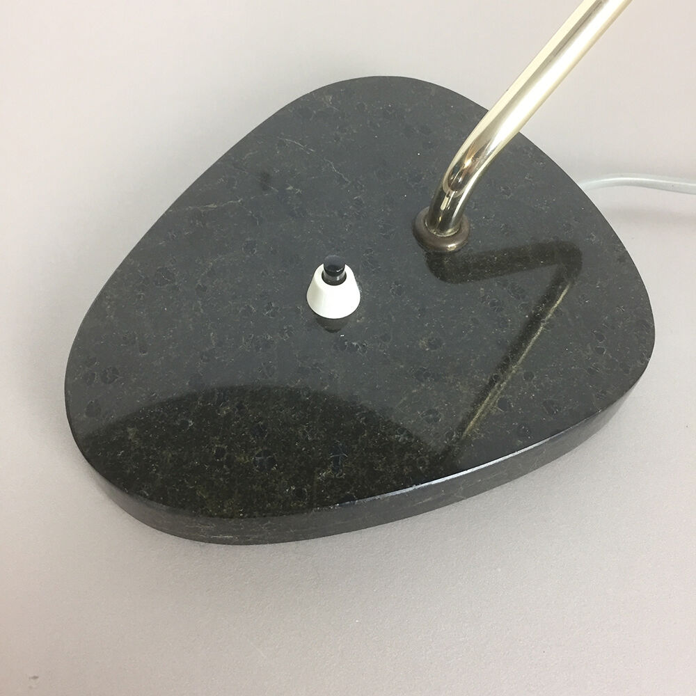 Original modernist 1960 s light Table lamp table with granite base. made in Germany