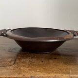Hollow carved wooden dish