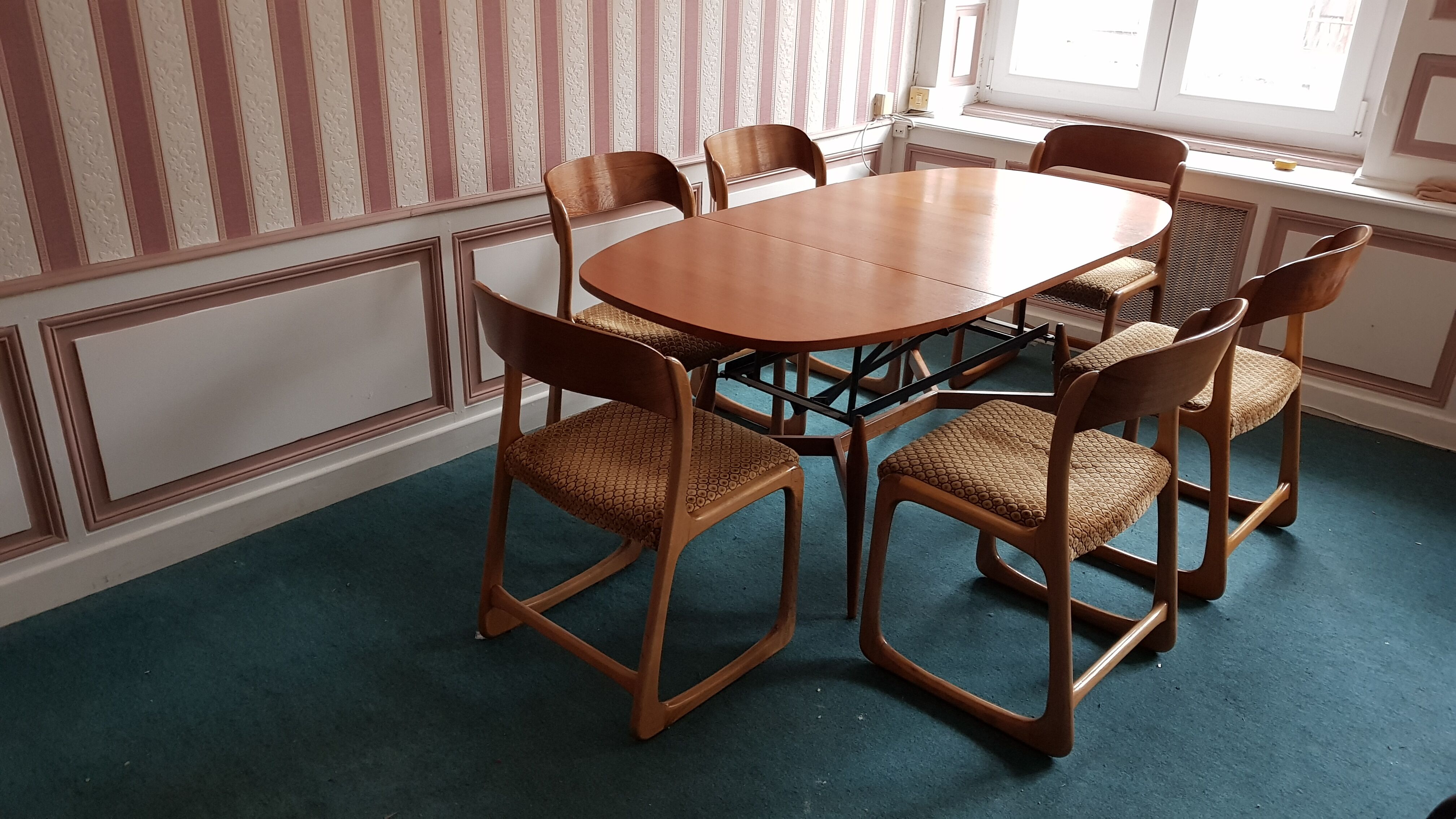 Table low vintage Scandinavian modular transformable liftable SMØRREBRØD