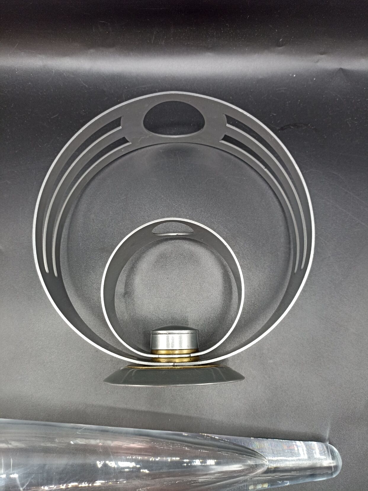 Formano 80s cornet vase - Metal and Glass