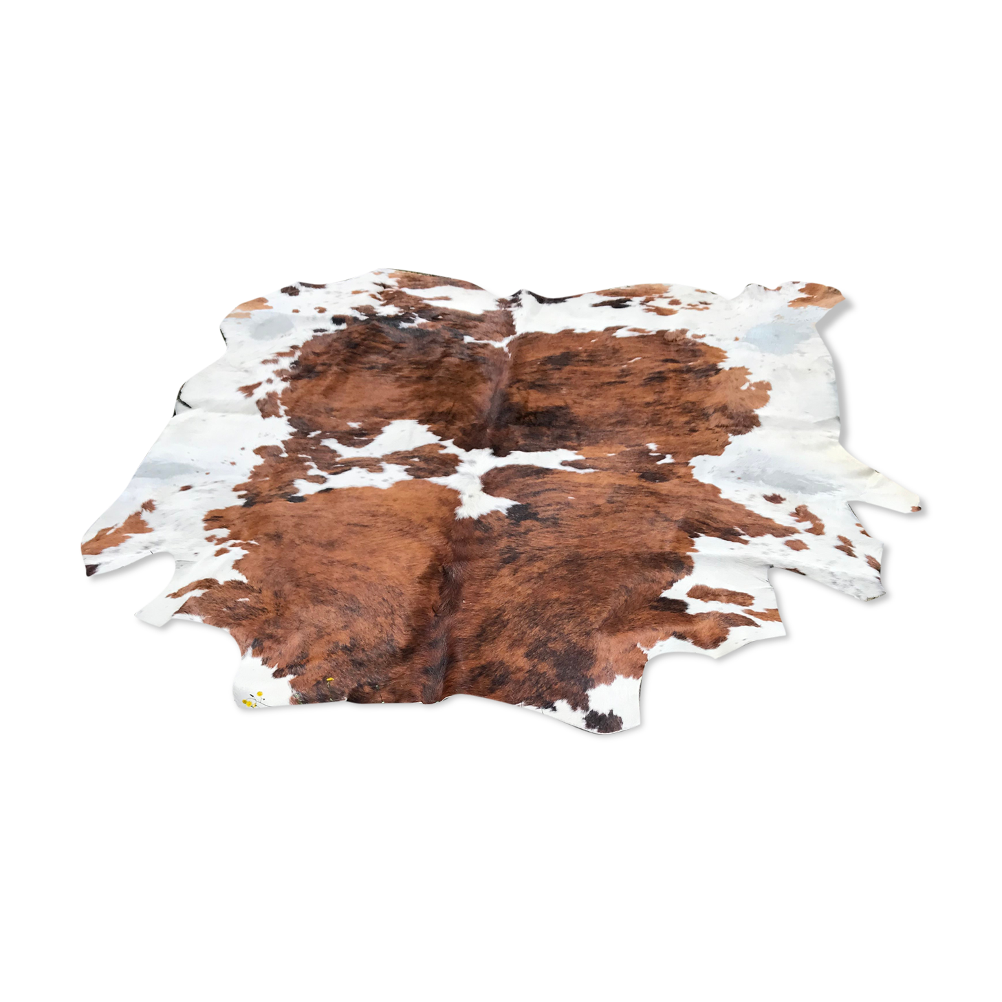 Vintage two-tone cowhide carpet