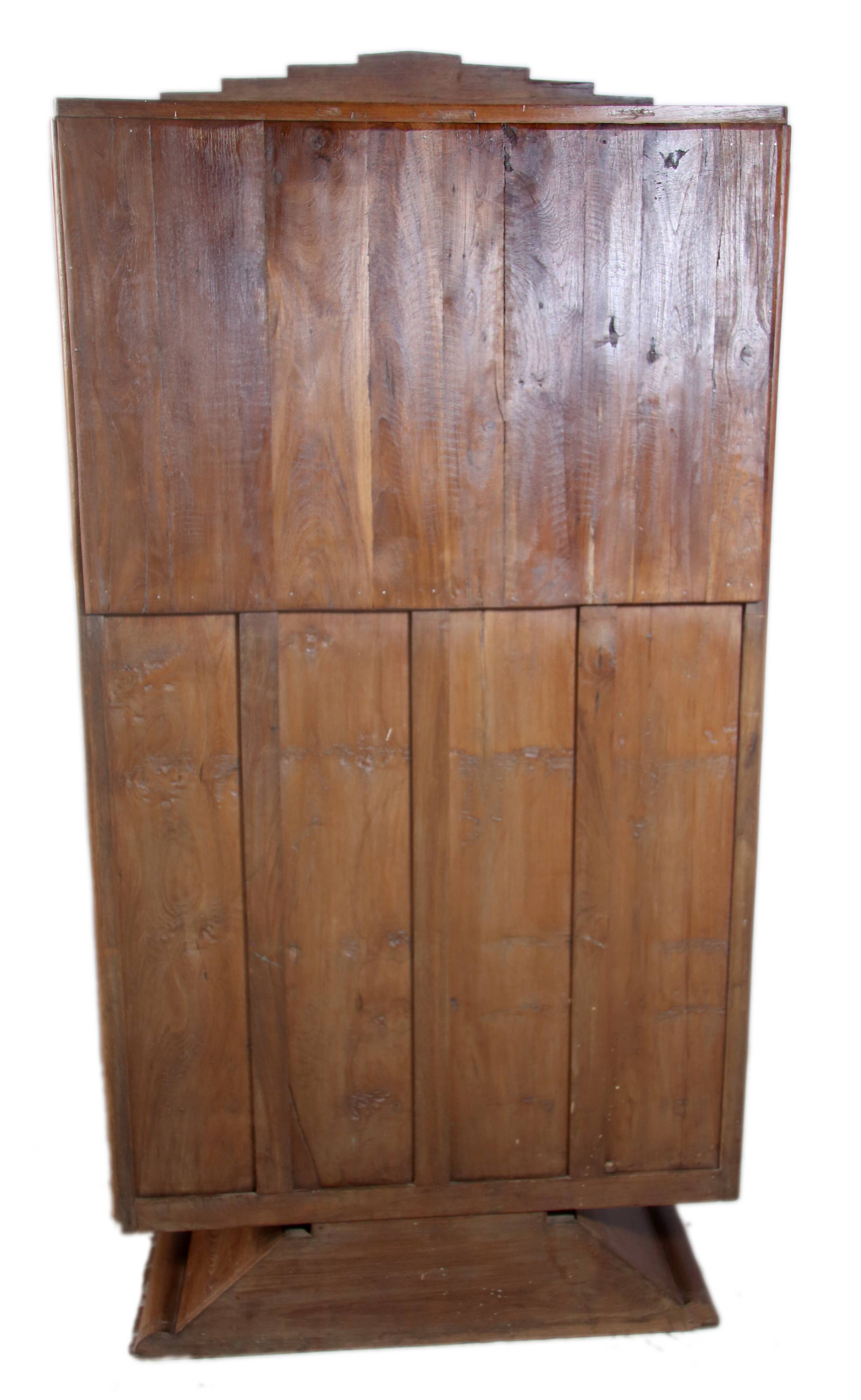 Former Art Deco radio furniture in Burmese teak