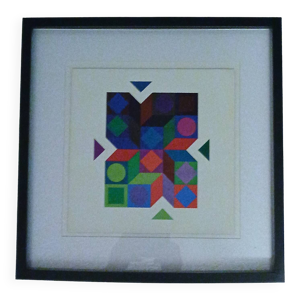 Tableau vintage Art Optique - victor