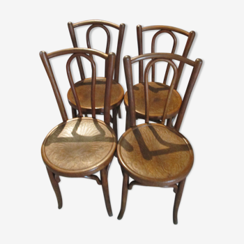 Suite de 4 chaises bistrot baumann 1910