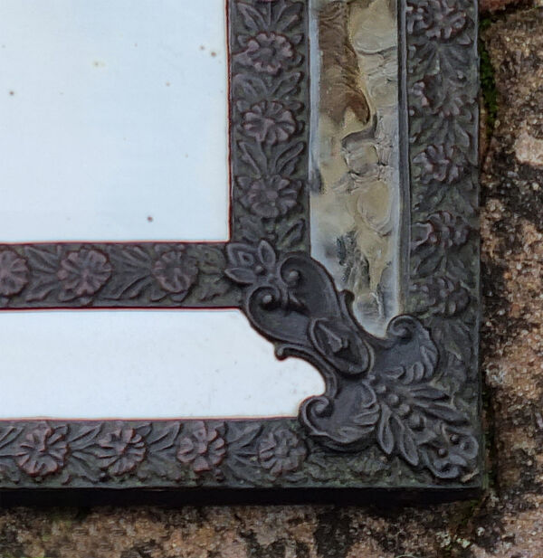 Miroir à parcloses, cuivre, Napoléon III, fin XIXème